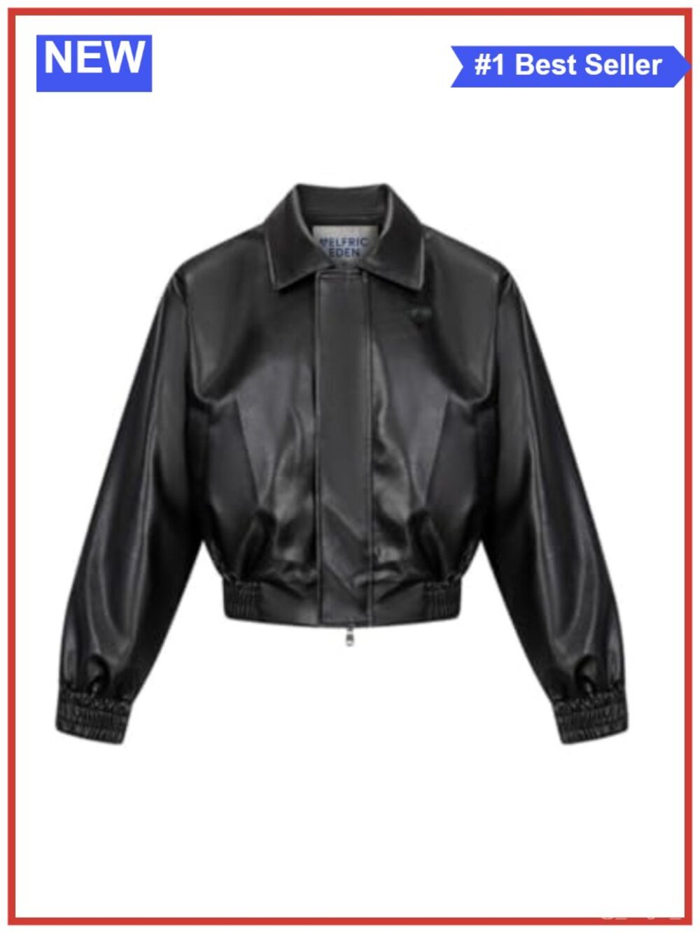 Aelfric Eden Cropped Faux Leather Moto Biker Jacket Women Y2K Streetwear
